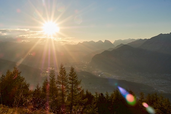 Sonnenuntergang auf dem Patscherkofel in Innsbruck