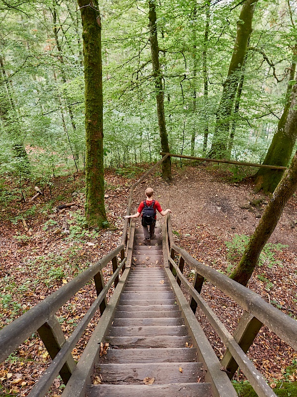 Treppe aus der Petershöhle