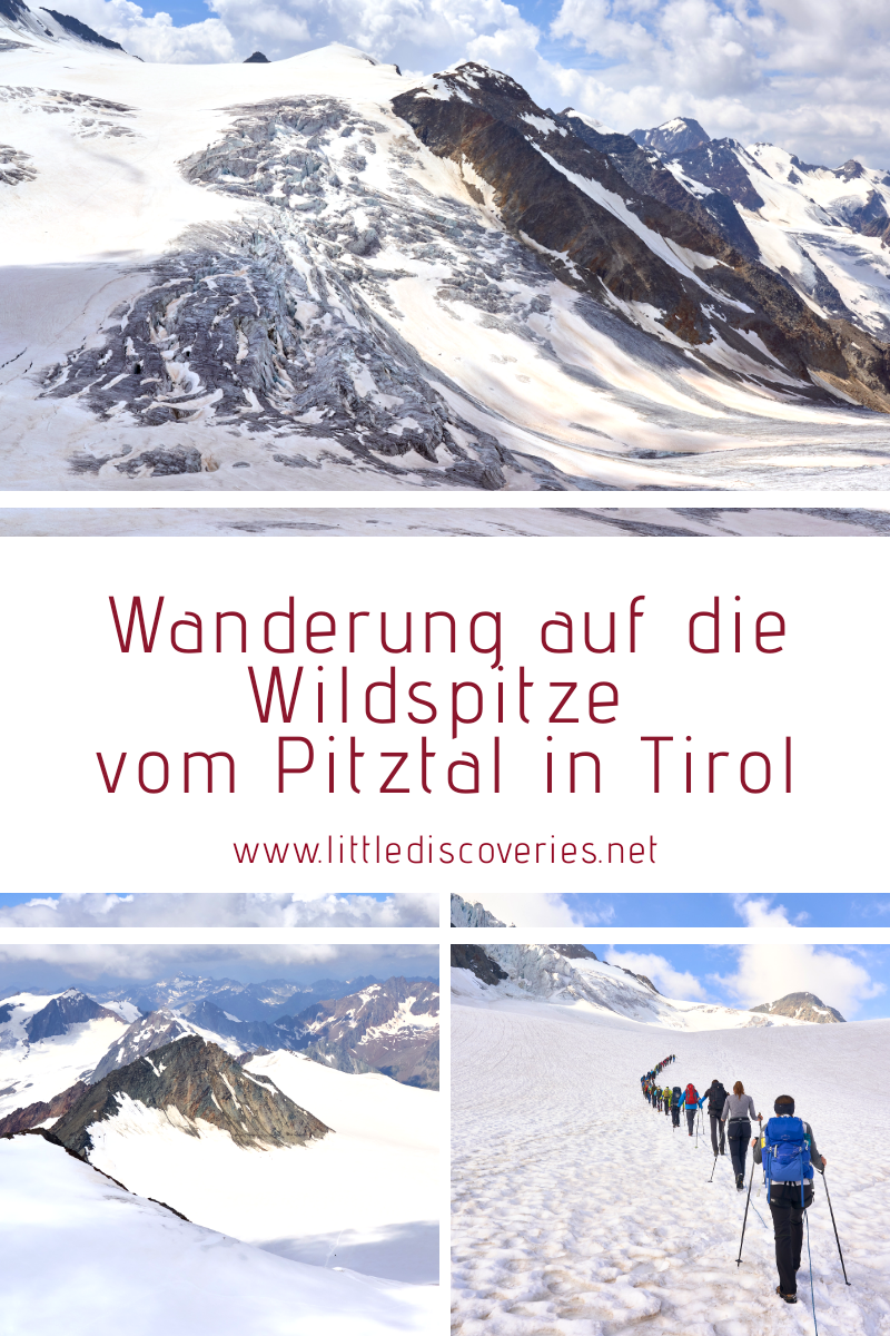 Pin zur Wanderung auf die Wildspitze vom Pitztal aus für Pinterest