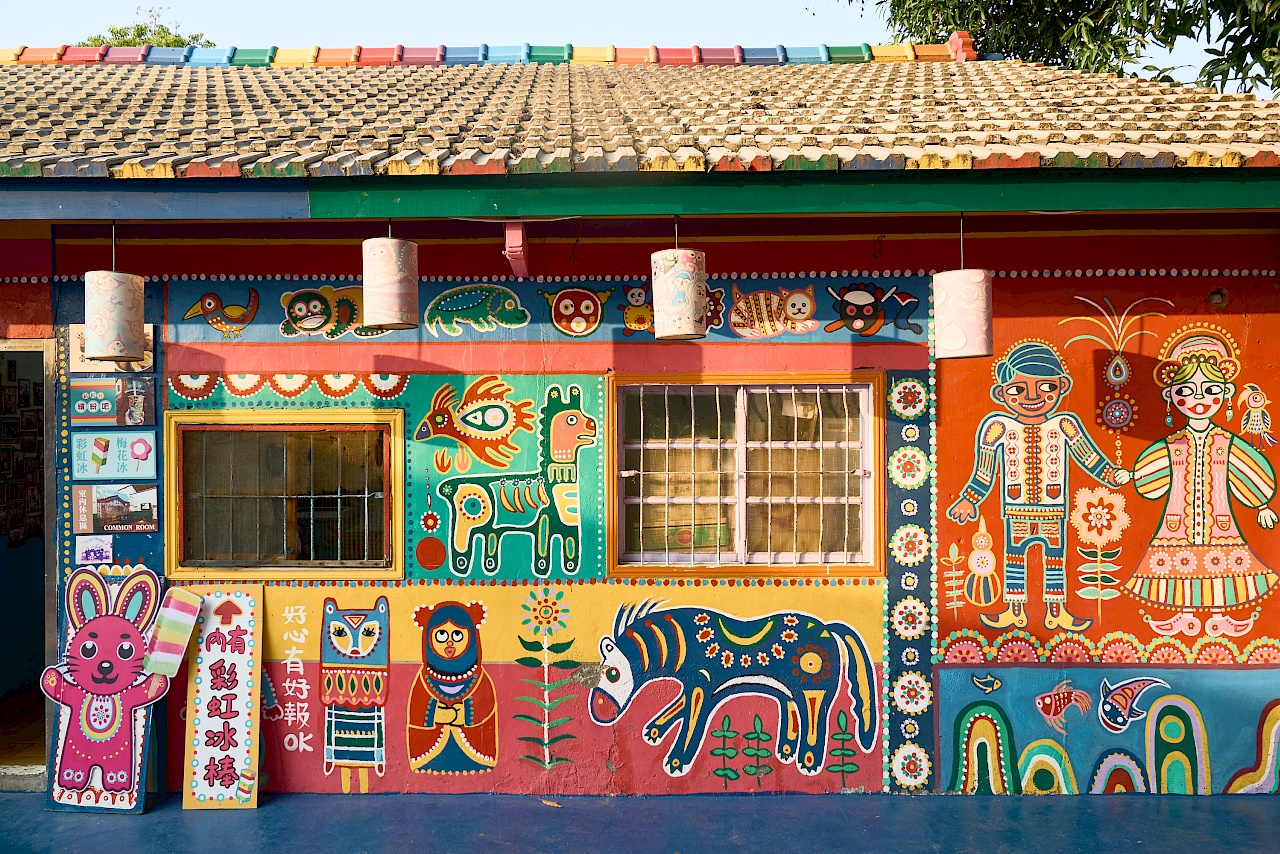 Das Regenbogen-Dorf in Taichung in Taiwan