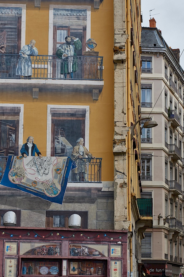 Wandbild La fresque des Lyonnais in Lyon