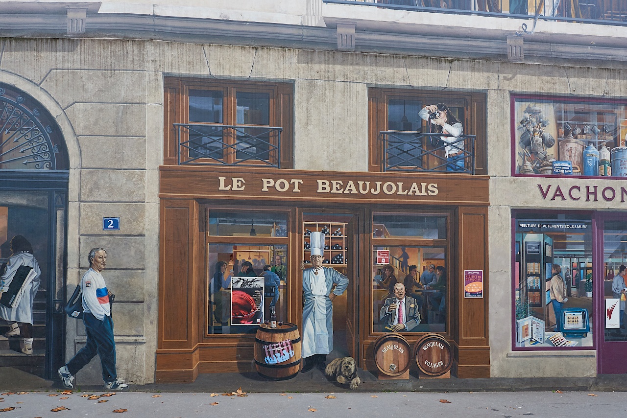 Wandbild La fresque des Lyonnais in Lyon