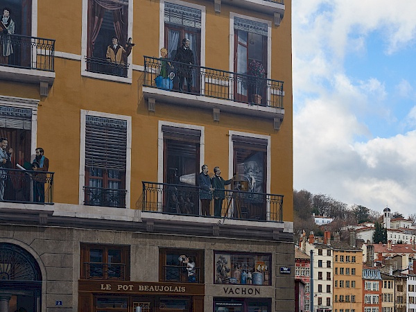 Wandbild La fresque des Lyonnais in Lyon