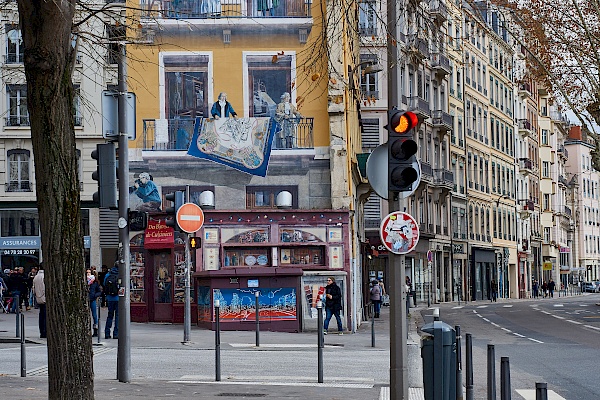 Wandbild La fresque des Lyonnais in Lyon