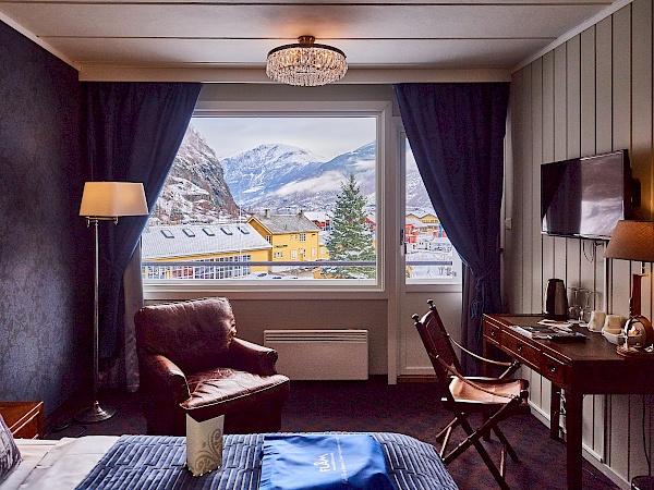 Historisches Zimmer im Fretheim Hotel in Flåm