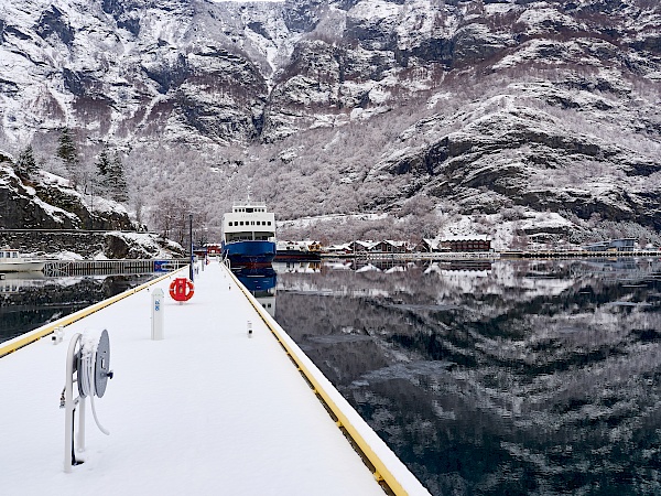 Der Aurlandsfjord in Flåm (Norwegen)