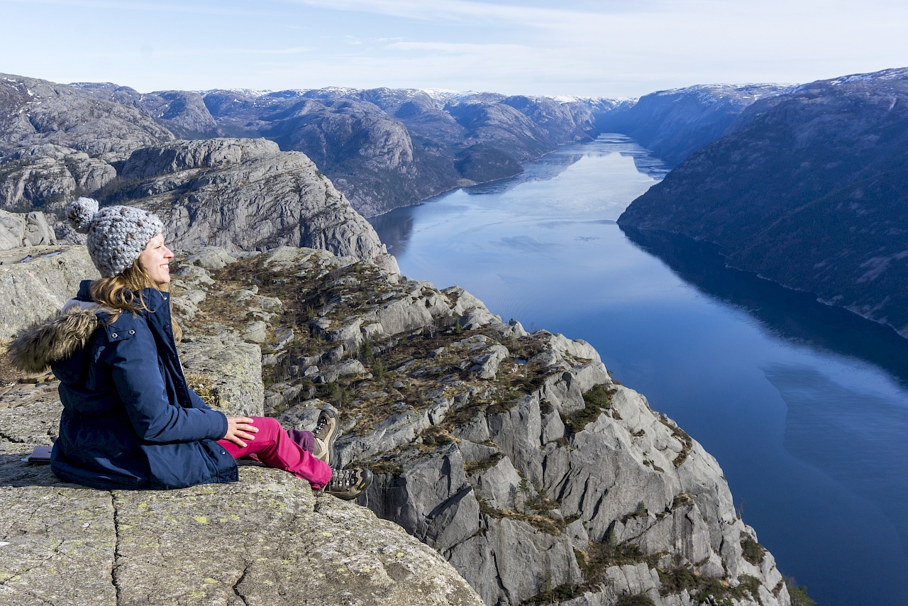 Wanderung auf den Preikestolen mit Blick auf den Lysefjord