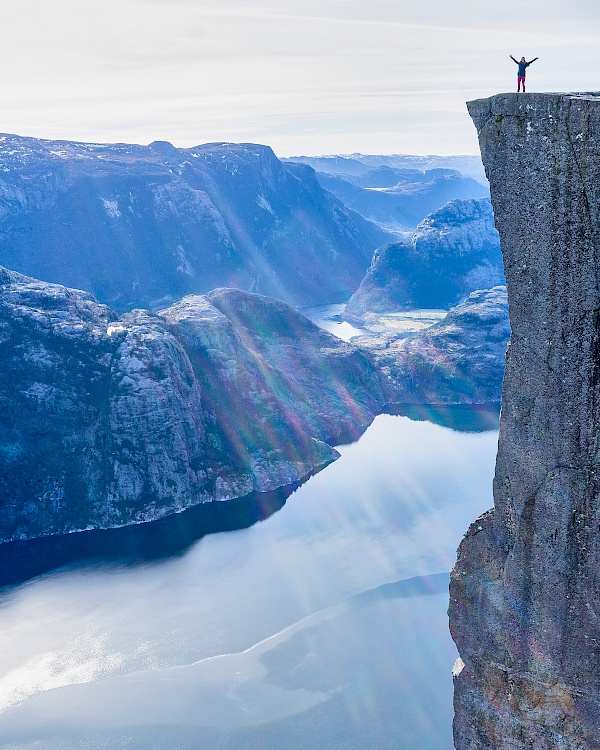 Wanderung auf den Preikestolen mit Blick auf den Lysefjord