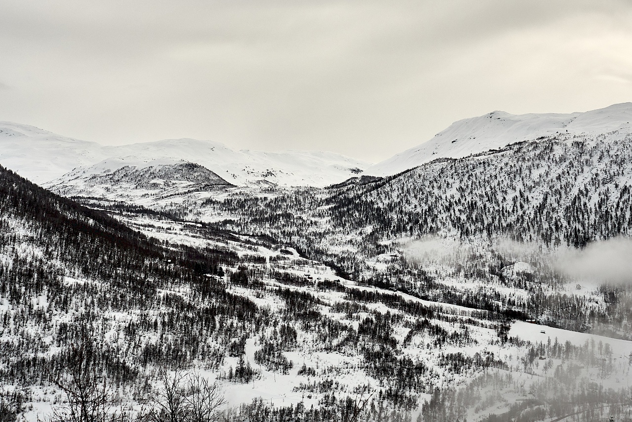 Winterliche Aussichten in Myrkdalen (Norwegen)