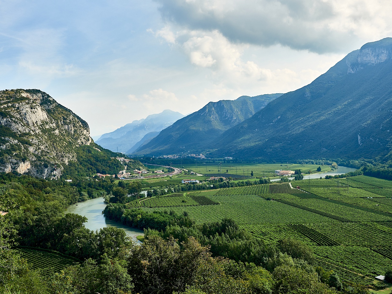 Aussichten auf dem Radweg nach Verona