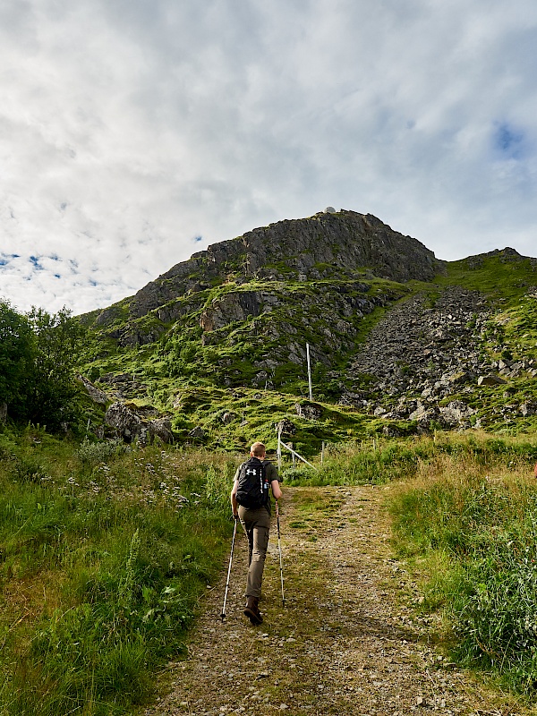 Startpunkt der Wanderung auf der Dronningruta in Norwegen