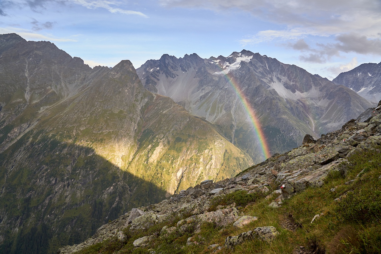 Regenbogen über dem Pitztal