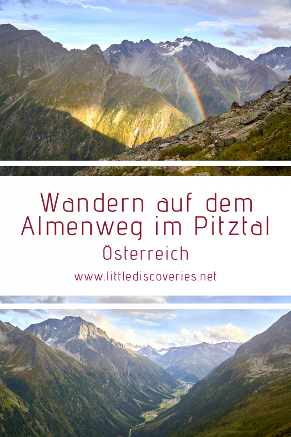 Pin für Pinterest - Wanderung auf dem Almenweg im Pitztal (Österreich)