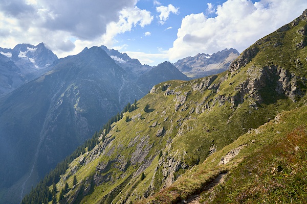 Abstieg von der Rüsselsheimer Hütte