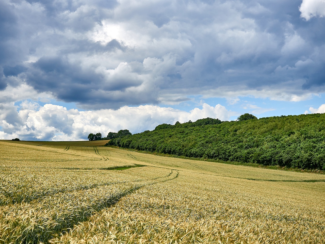 Imposante Wolken auf dem Mittelalterpfad