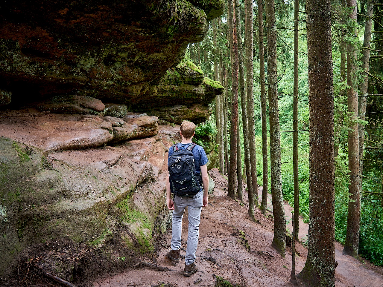 Unterwegs in der Schwarzachklamm im Nürnberger Land