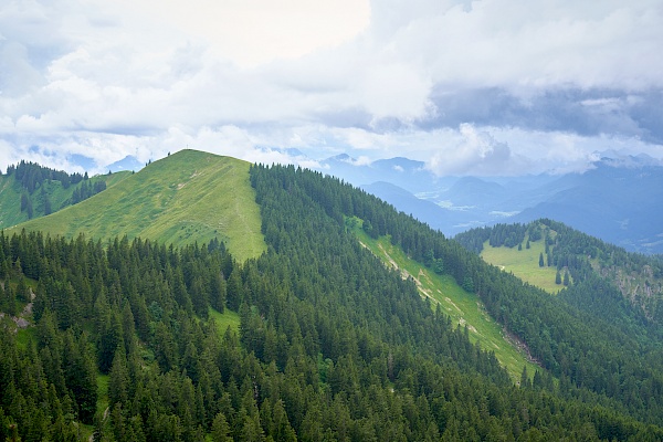 Blick auf das Seekarkreuz bei Lenggries