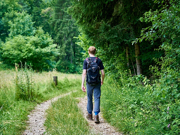 Wandern auf Feldwegen