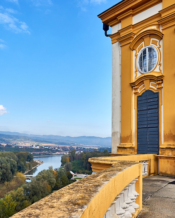 Blick von der Altane des Stifts Melk