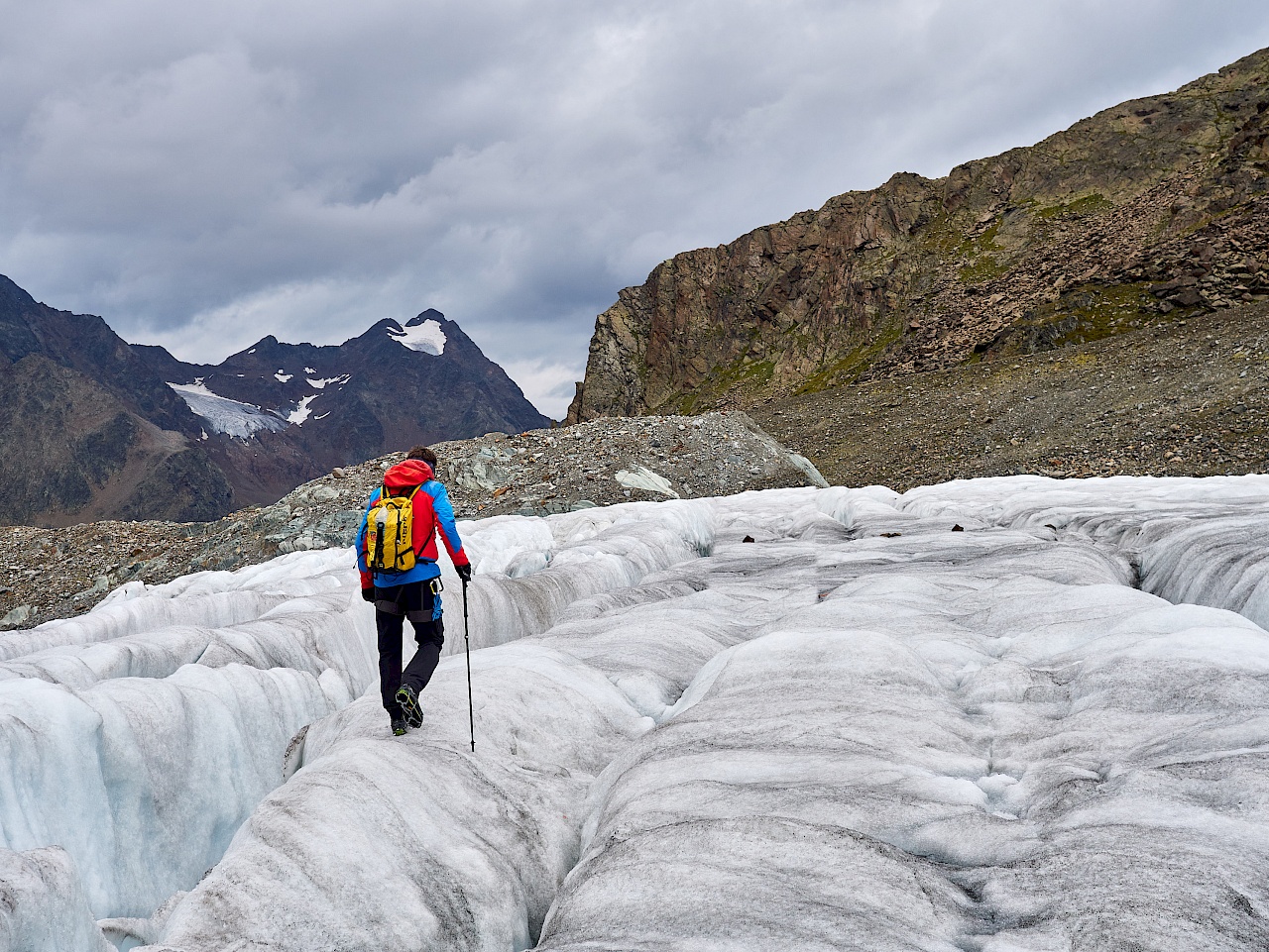 Wanderung auf dem Pitztaler Gletscher