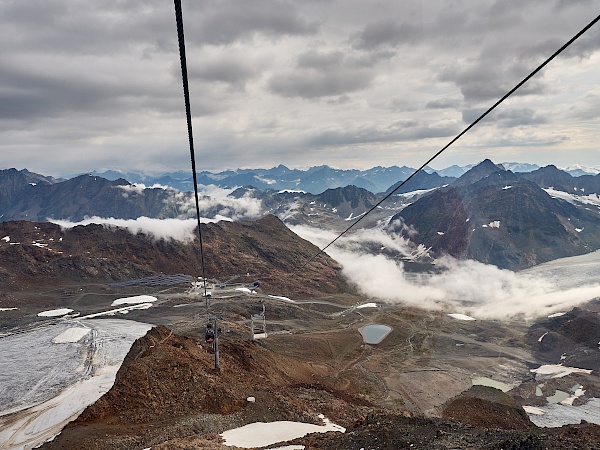 Blick aus der Wildspitzbahn im Pitztal