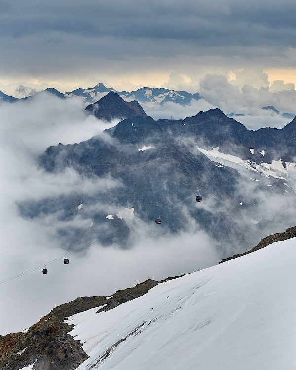 Aussicht vom Café DAS 3.440 im Pitztal