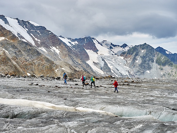 Wanderung auf dem Pitztaler Gletscher