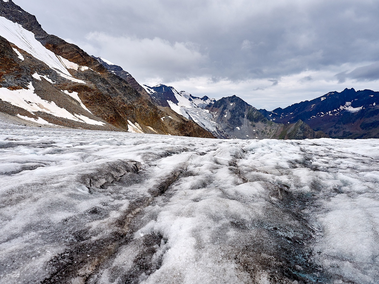 Wanderung auf dem Pitztaler Gletscher