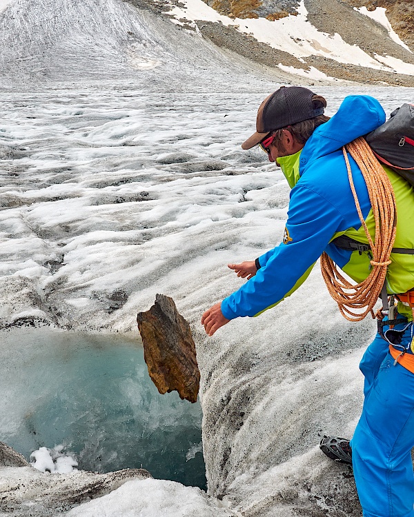 Die Gletschermühle auf dem Pitztaler Gletscher