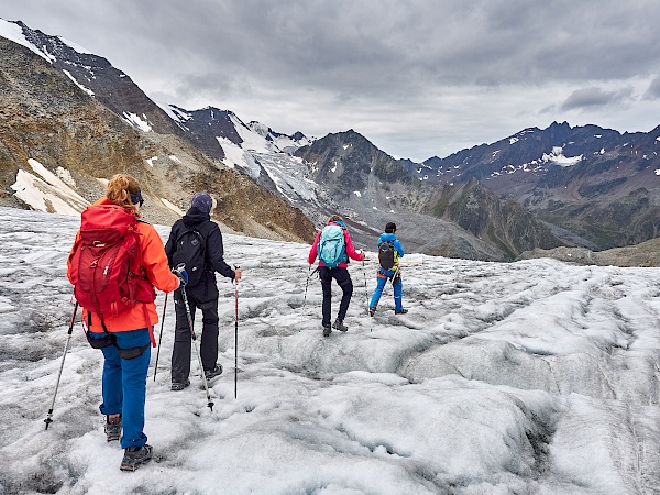 Wanderung auf dem Pitztaler Gletscher