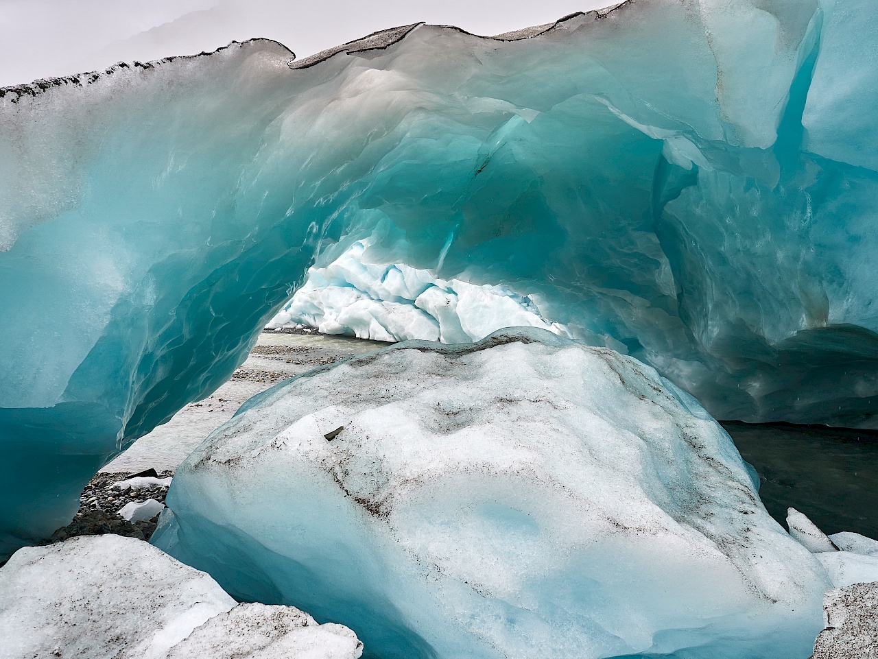 Die Gletscherzunge des Pitztaler Gletschers