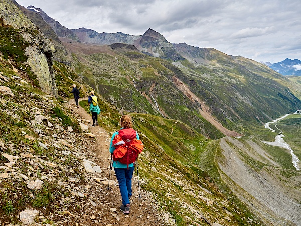 Auf dem Weg zum Taschachhaus im Pitztal