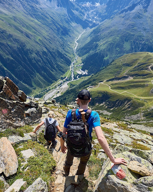 Wanderung vom Brandkogel zum Rifflsee im Pitztal