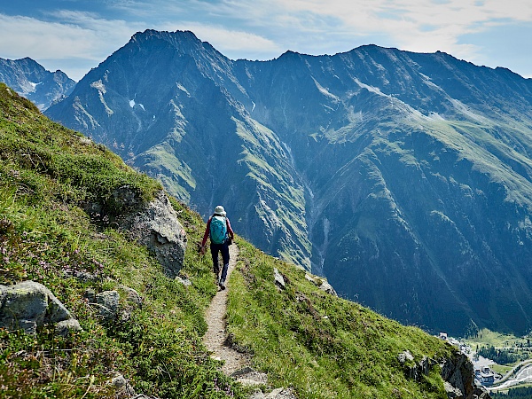 Wanderung vom Rifflsee auf den Brandkogel im Pitztal