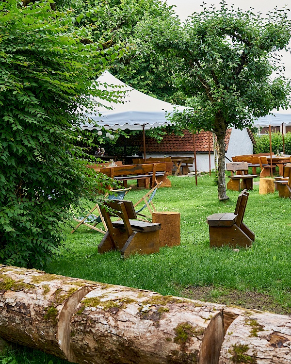 Biergarten des Hotels Lindenhof im Nürnberger Land