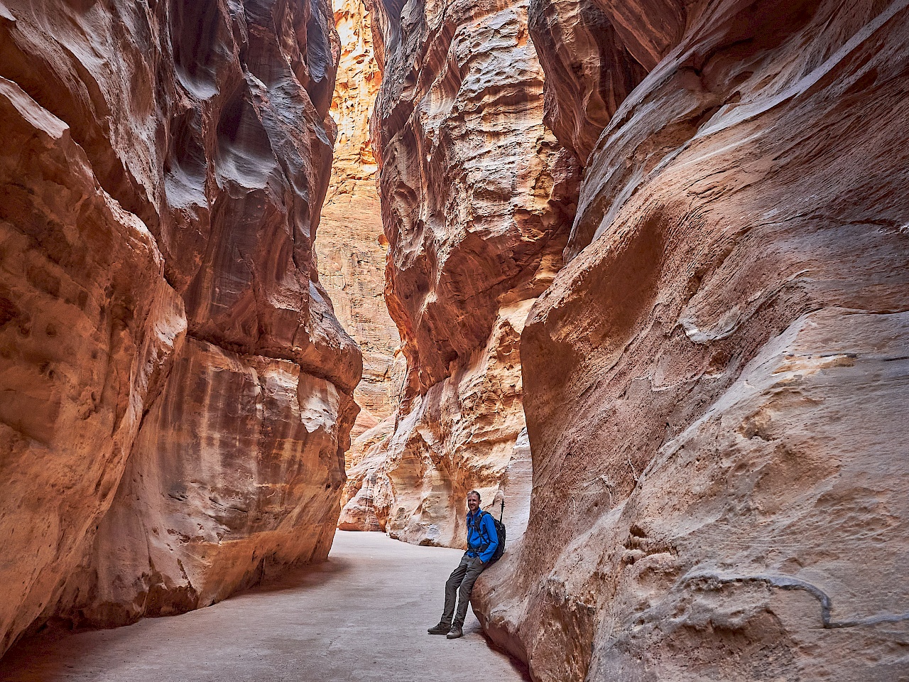 Im Siq (Schlucht) von Petra (Jordanien)