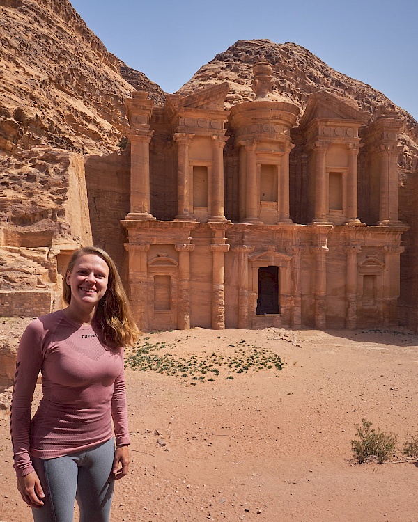 Das Kloster (Ad-Deir) in Petra in Jordanien