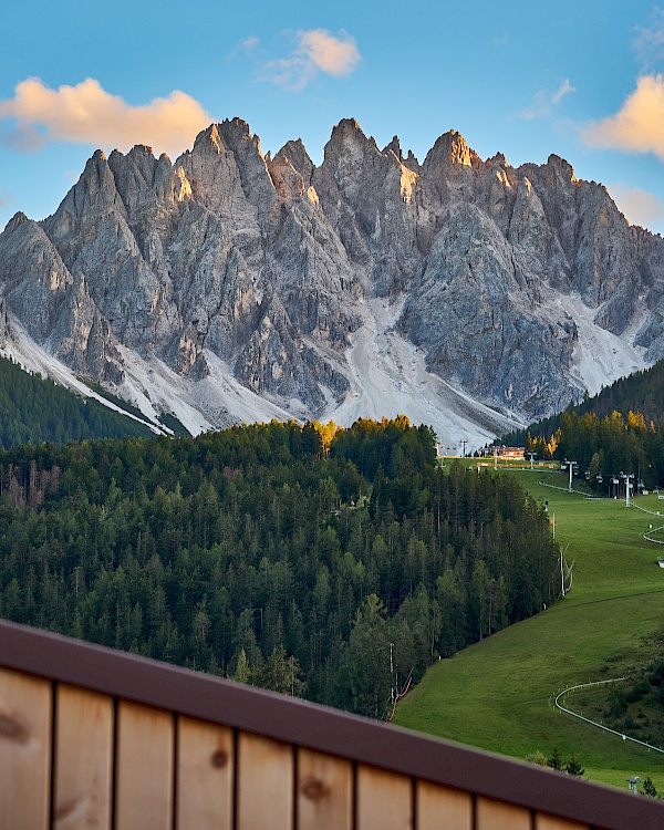 Blick auf den Haunold im Atto Suites & Cuisine in Innichen (Südtirol)