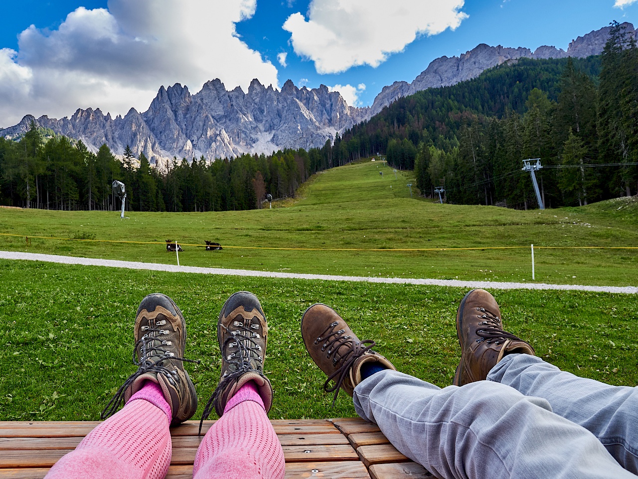 Entspannung und Aussicht auf dem Familienberg Haunold in Innichen (Südtirol)