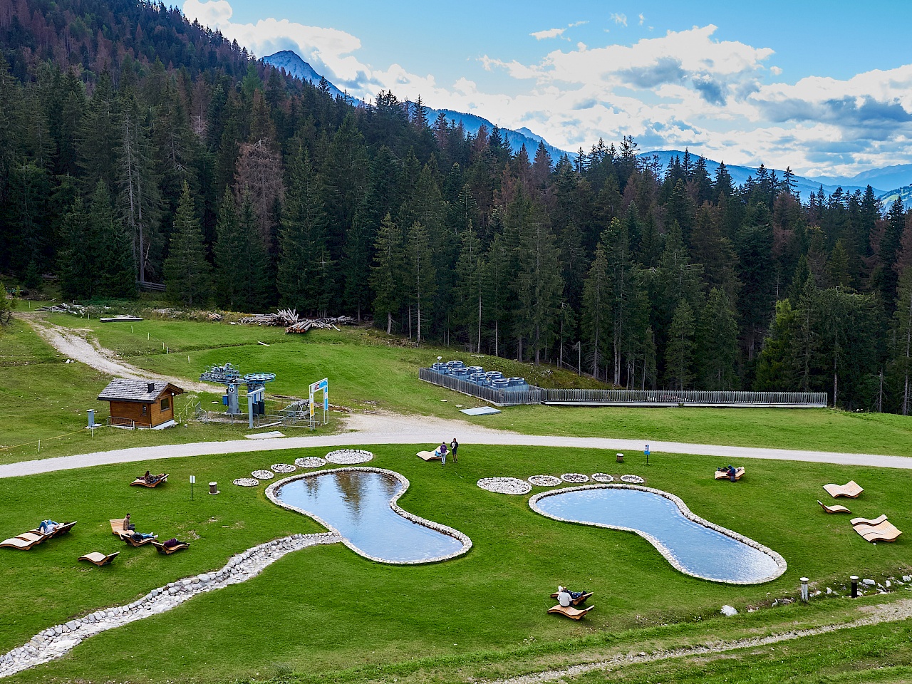 Fußabdruckseen auf dem Familienberg Haunold in Innichen (Südtirol)