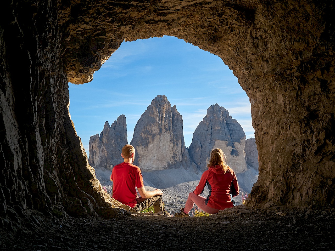 Blick auf die Drei Zinnen (Südtirol)