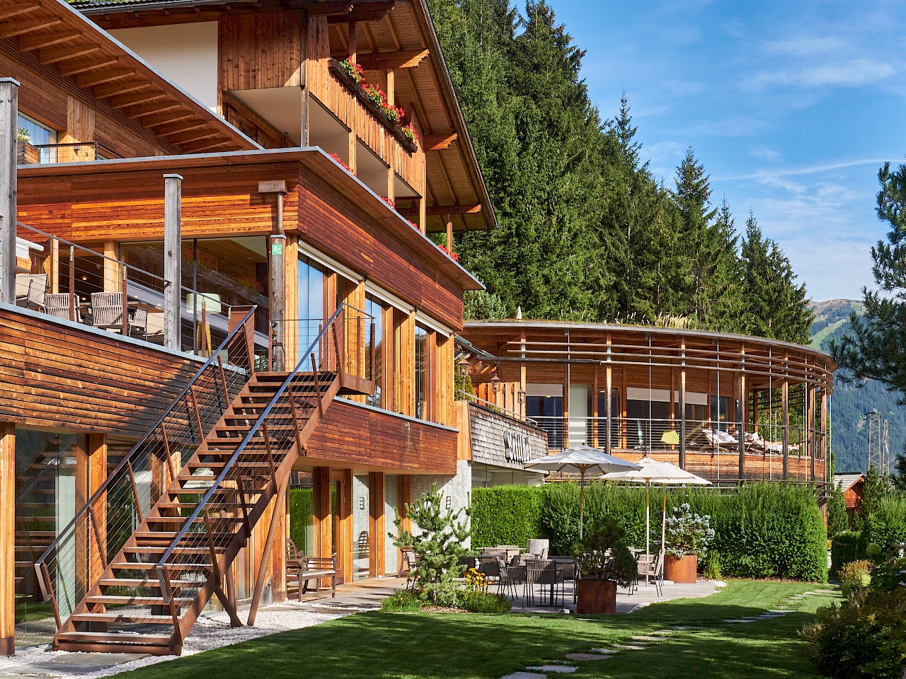 Das Naturhotel Leitlhof in Innichen von außen