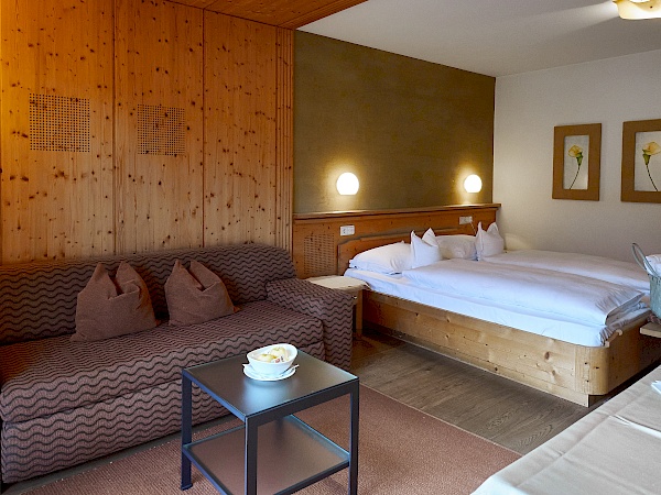 Unser Zimmer im Naturhotel Leitlhof in Innichen