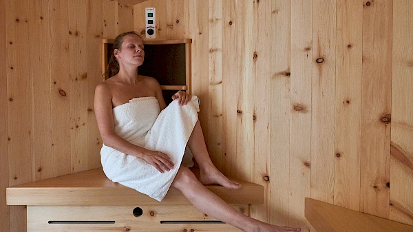 Private Sauna in unserer Suite im Atto