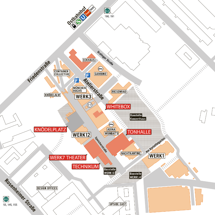 Plan vom Werksviertel-Mitte in München