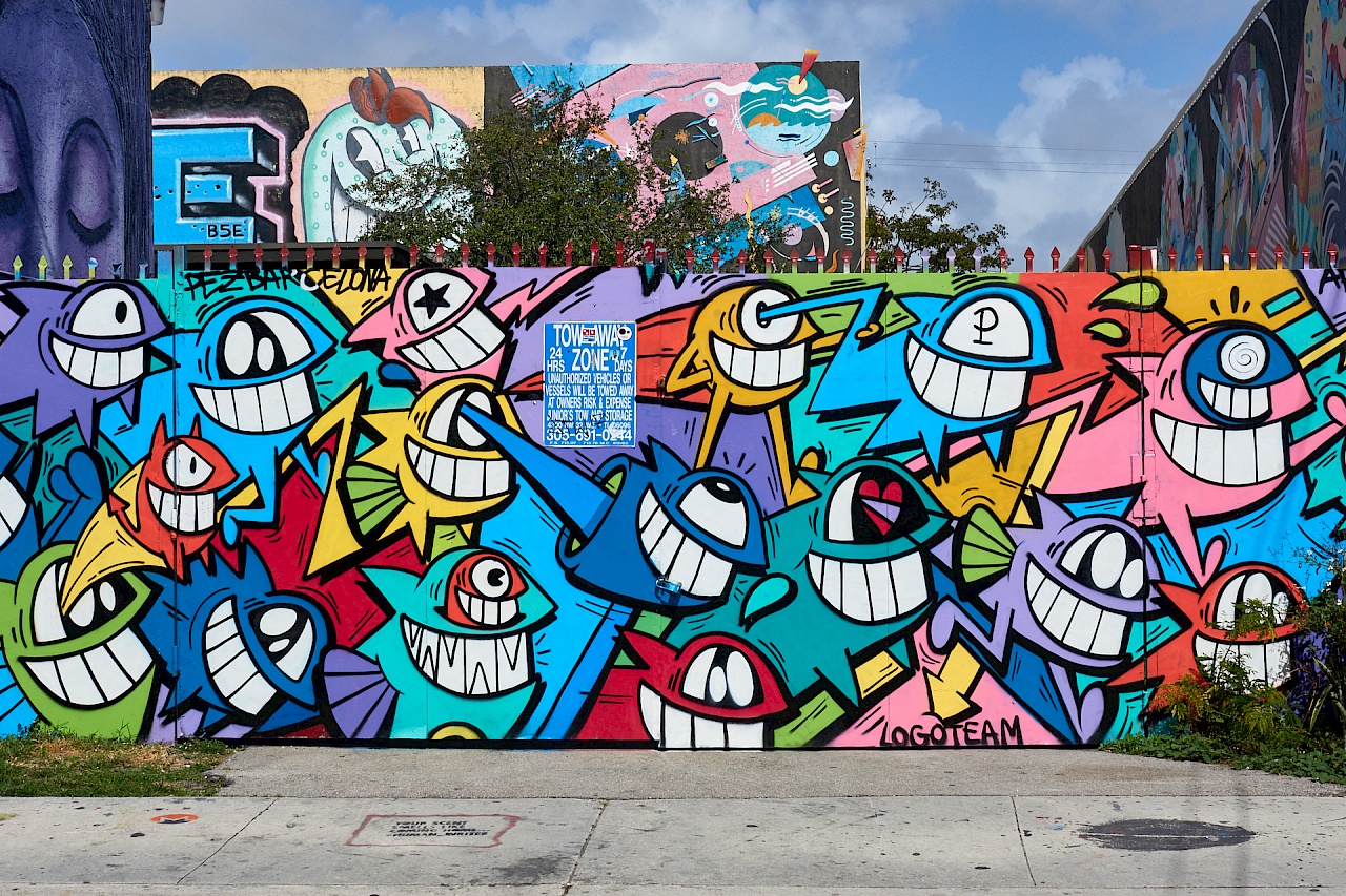 Street Art in Miami (USA) bei den Wynwood Walls