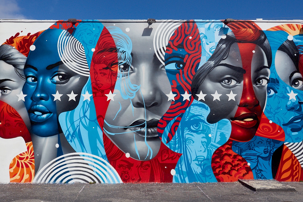 Street Art in Miami (USA) bei den Wynwood Walls