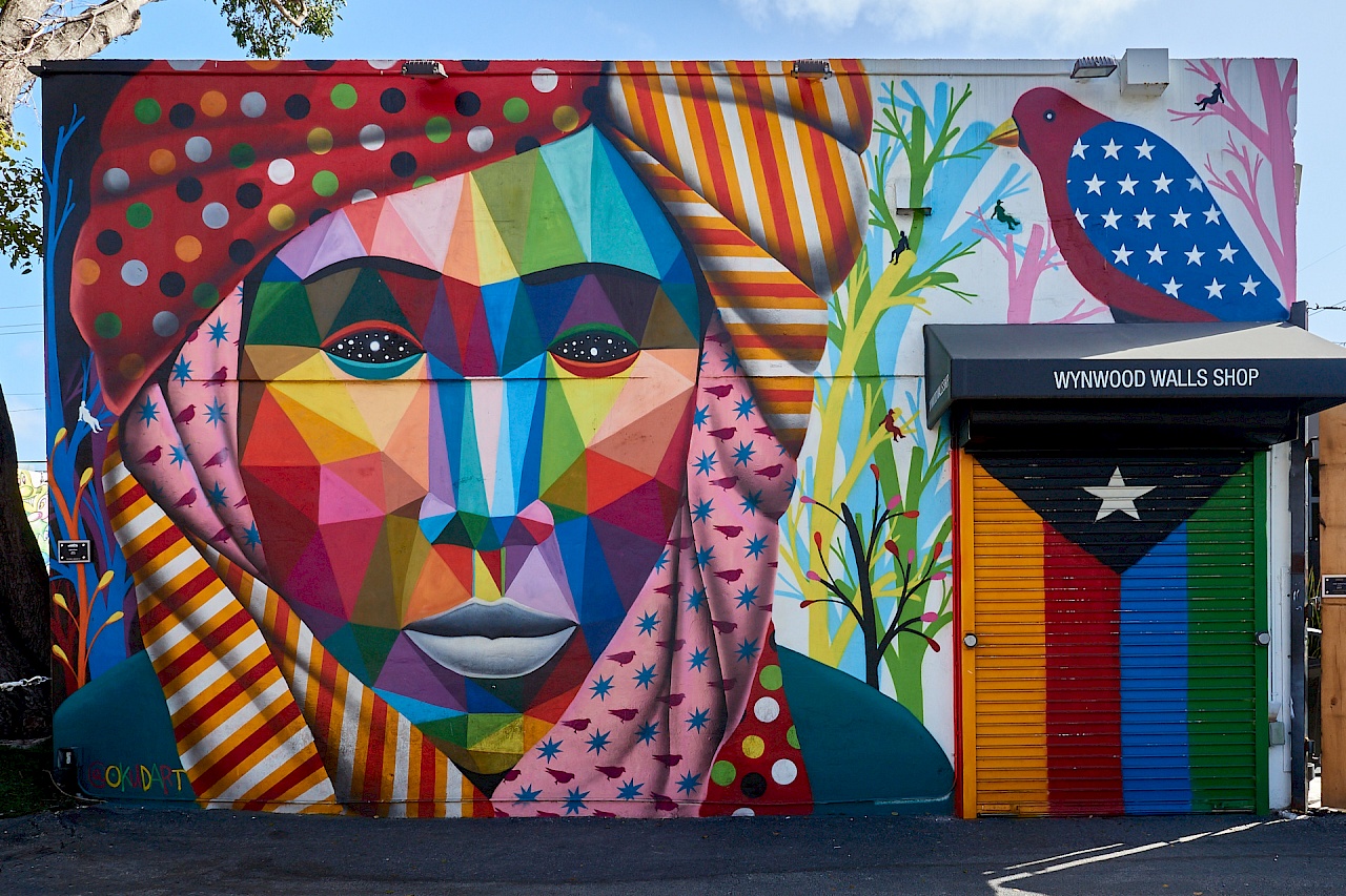 Street Art in Miami (USA) bei den Wynwood Walls