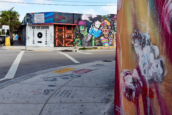 Street Art in Miami (USA) bei den Wynwood Walls