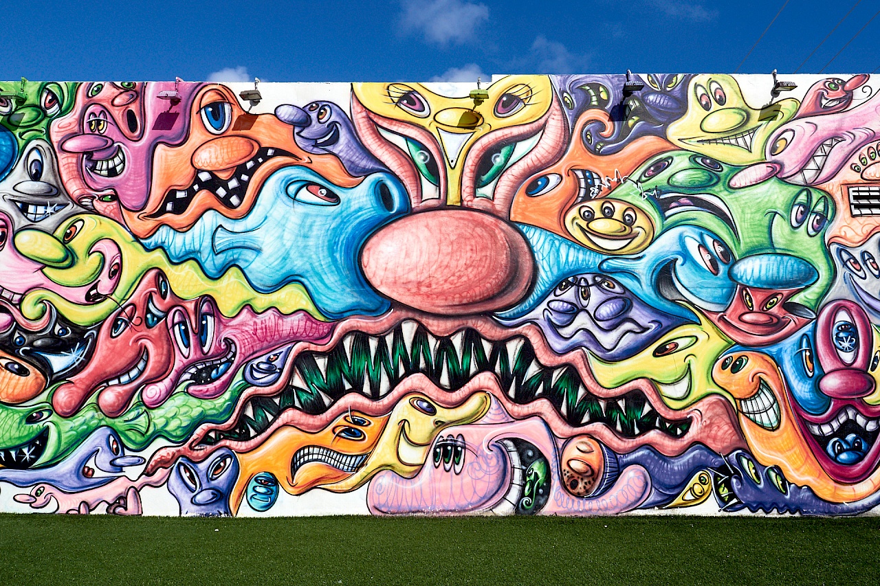 Street Art in Miami (USA) bei den Wynwood Walls